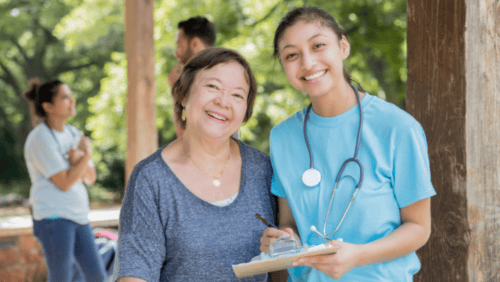 How Senior Living Can Give You Greater Freedom 3 An Old Lady With Caregiver
