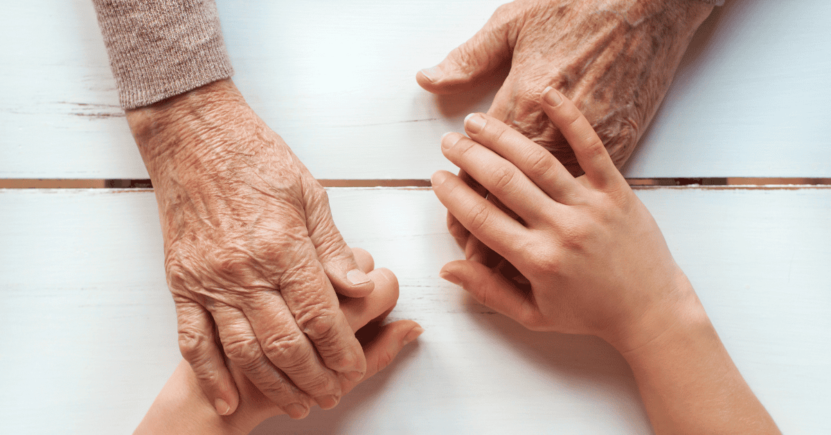 Old Hands Holding Young Hands